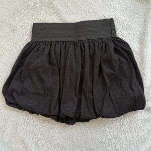 BTween Black Bubble Hem Elastic Waist Skirt EUC